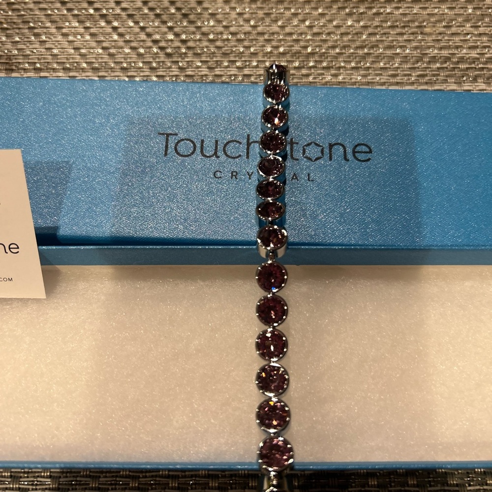 Touchstone Swarovski Iris Ice Tennis Bracelet. New, original packaging.